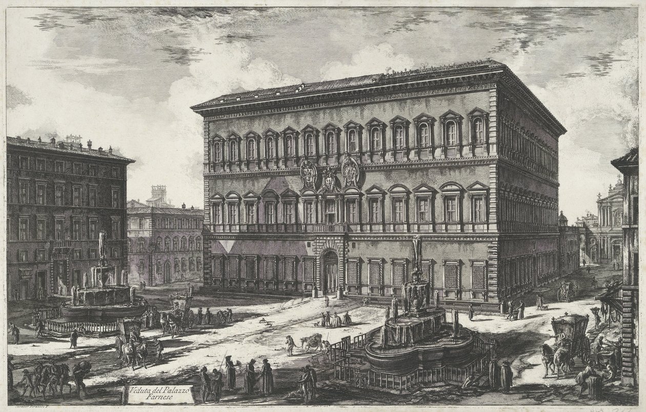 Palazzo Farnese te Rome door Giovanni Battista Piranesi