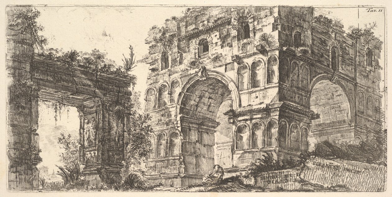 Plaat 11: Tempel van Janus (Tempio di Giano), uit „Antichità Romane de