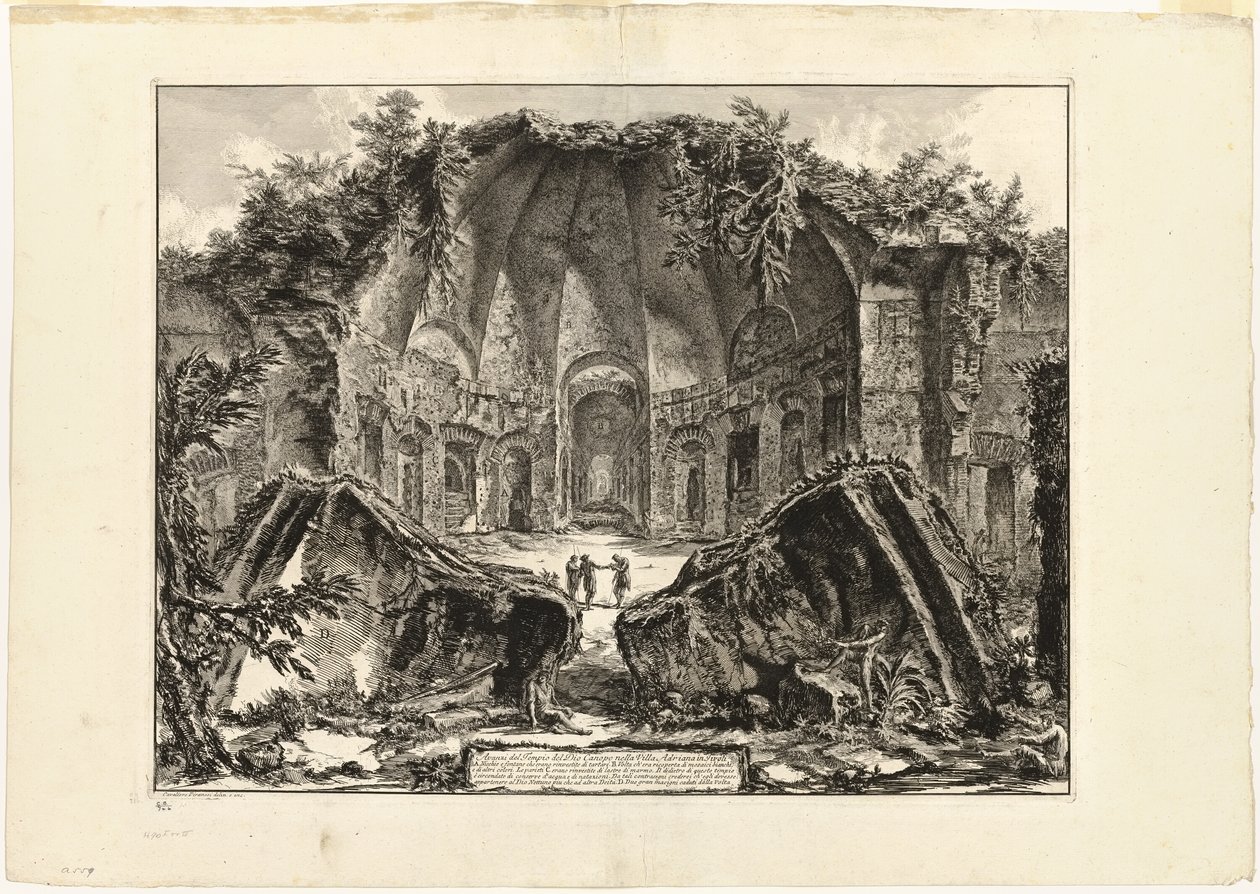 Overblijfselen van de tempel van de god Canopus in Hadrianus