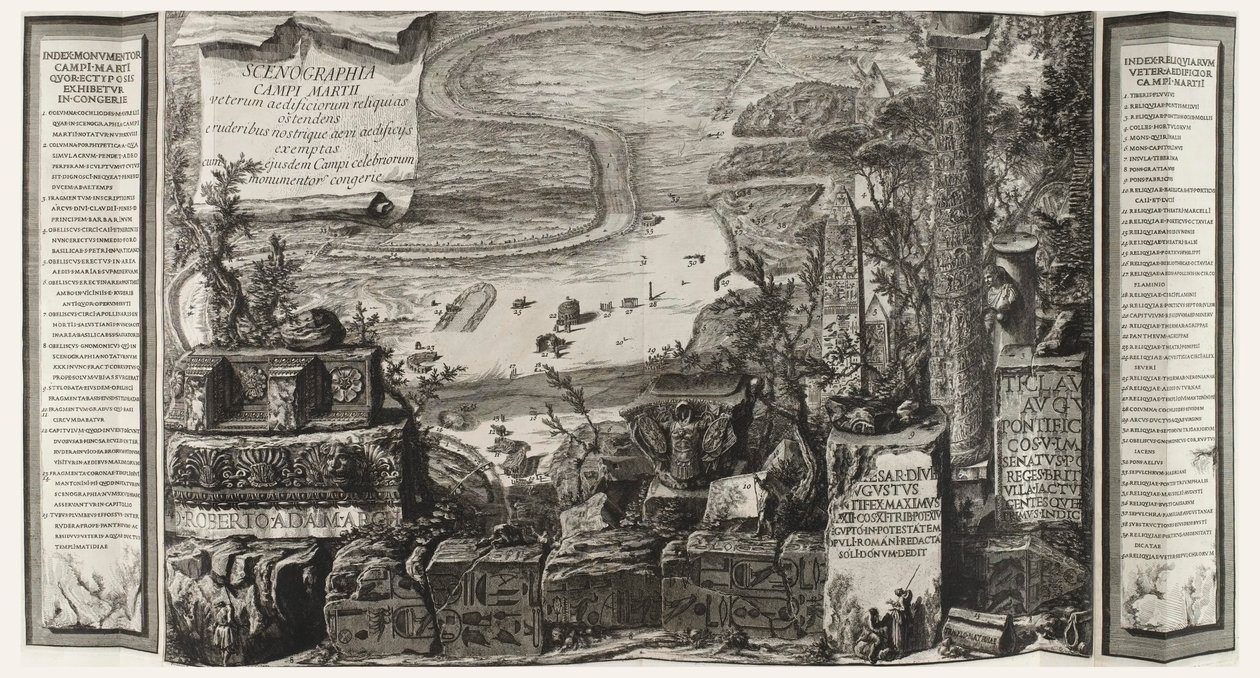 Scenographia Campi Martii, pagina uit Il Campo Marzio dell