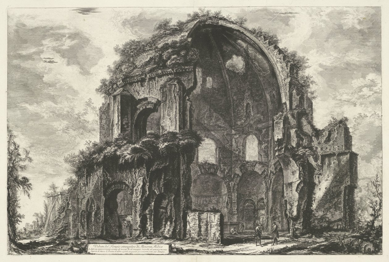 Tempel van Minerva Medica te Rome door Giovanni Battista Piranesi