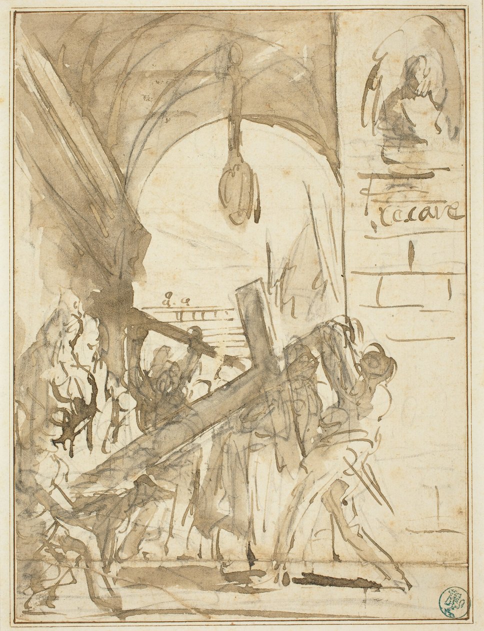 Het dragen van het kruis door Giovanni Battista Piranesi