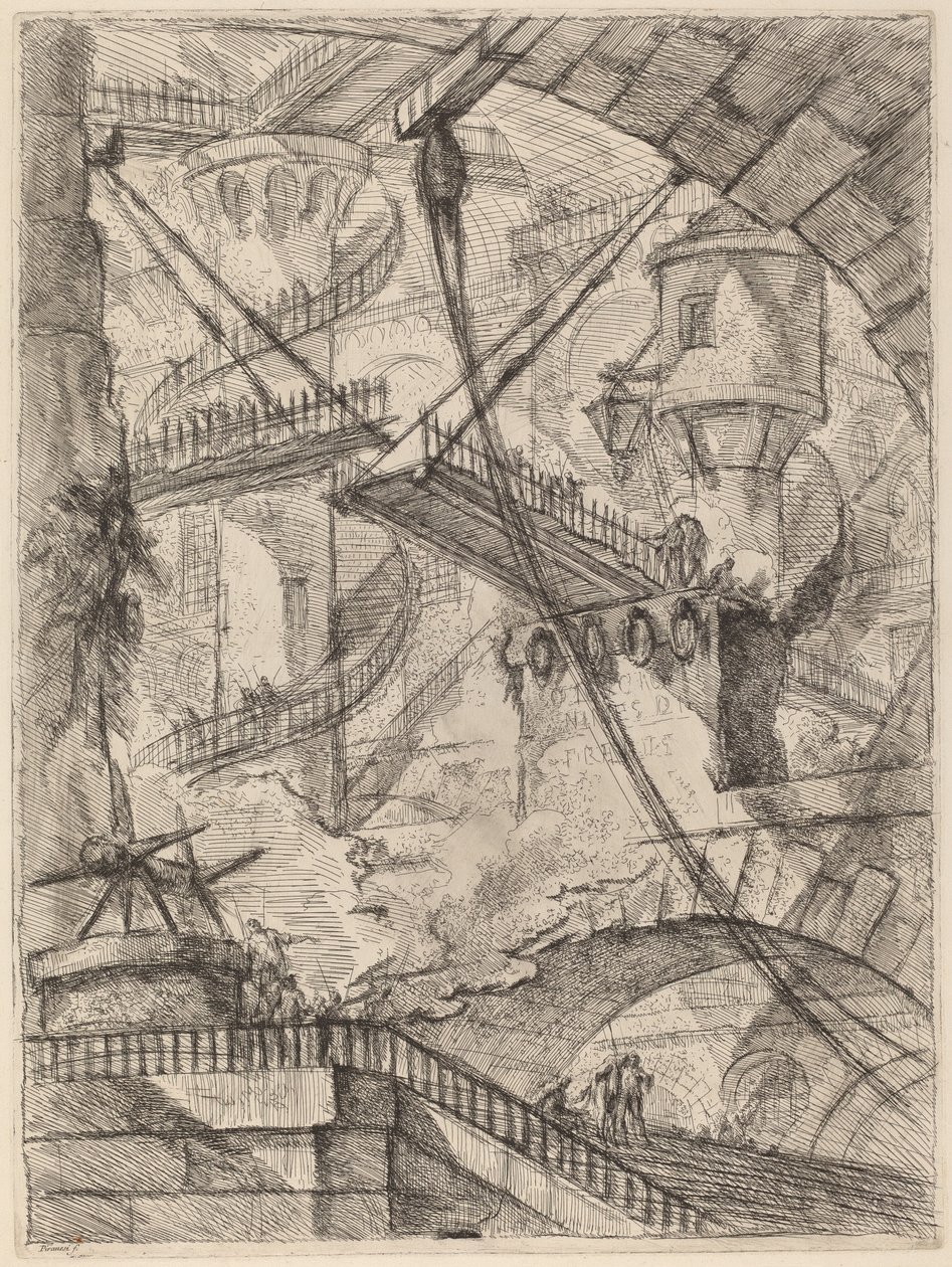 De ophaalbrug door Giovanni-Battista Piranesi