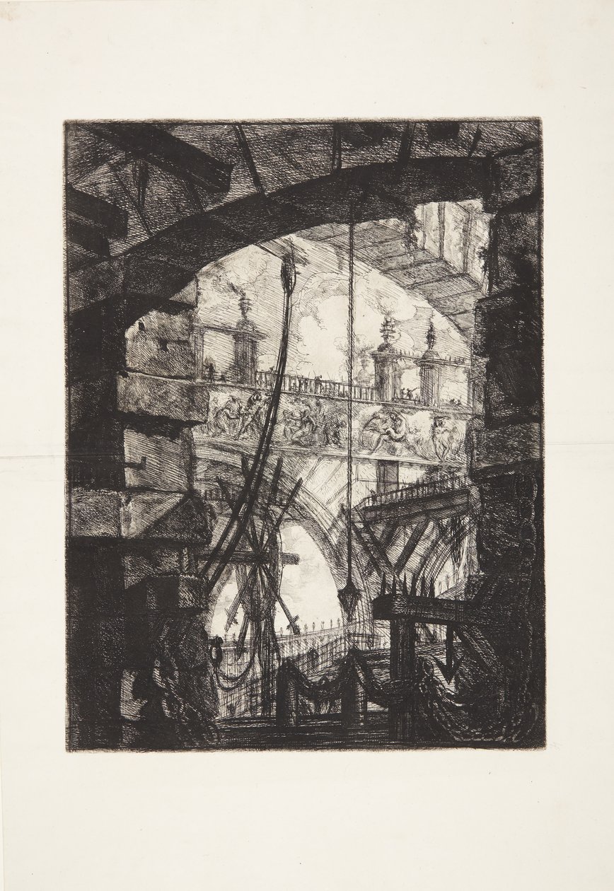 Het grote plein door Giovanni Battista Piranesi