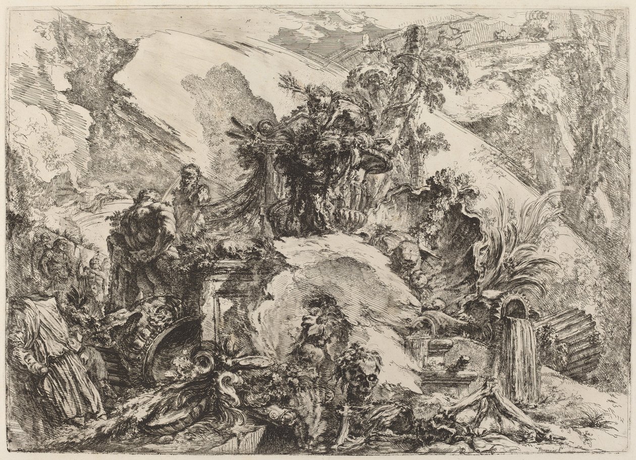 De Skeletten door Giovanni Battista Piranesi
