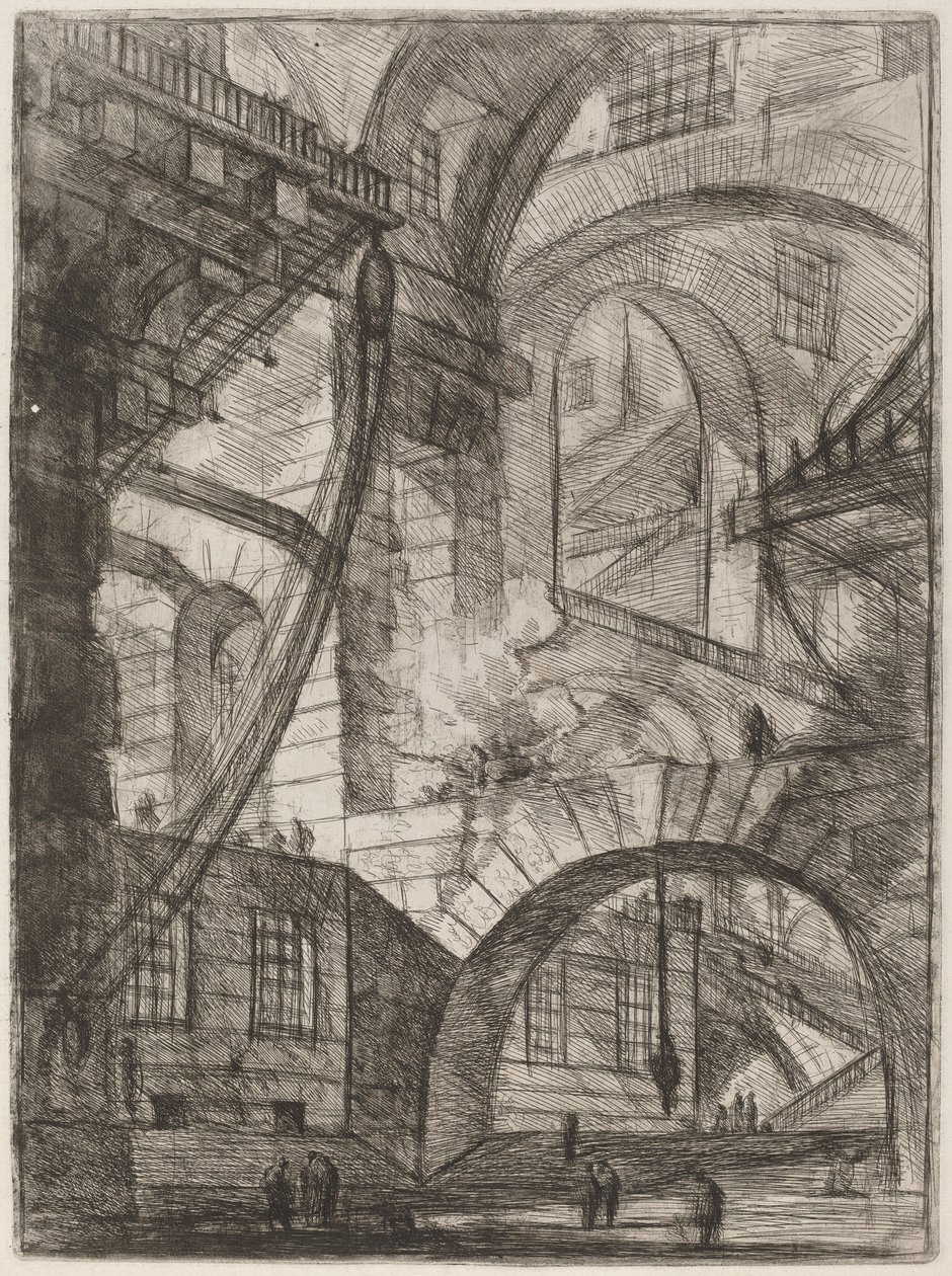 Het rokende vuur door Giovanni Battista Piranesi
