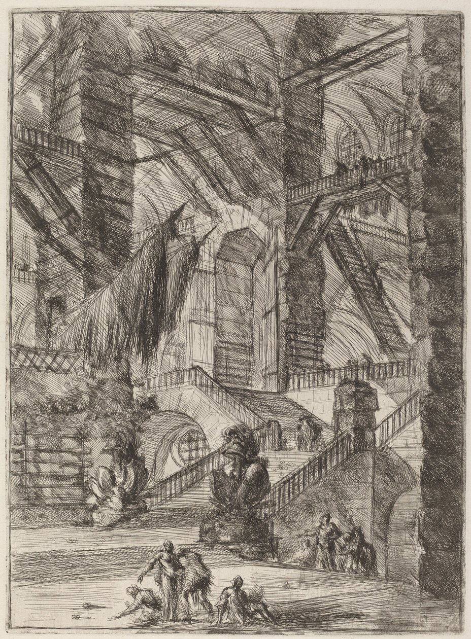 De Trap met Trofeeën door Giovanni Battista Piranesi