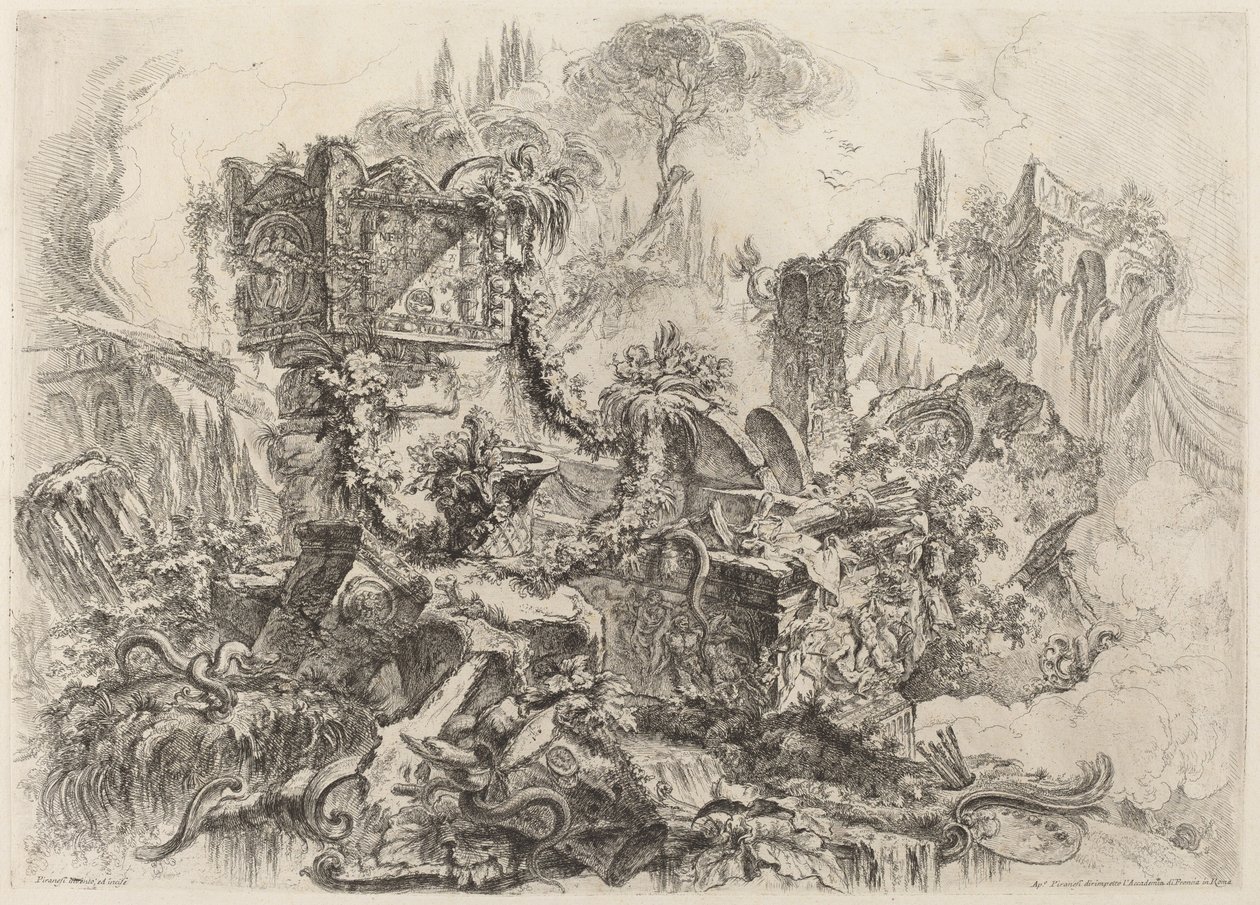 Het graf van Nero door Giovanni Battista Piranesi