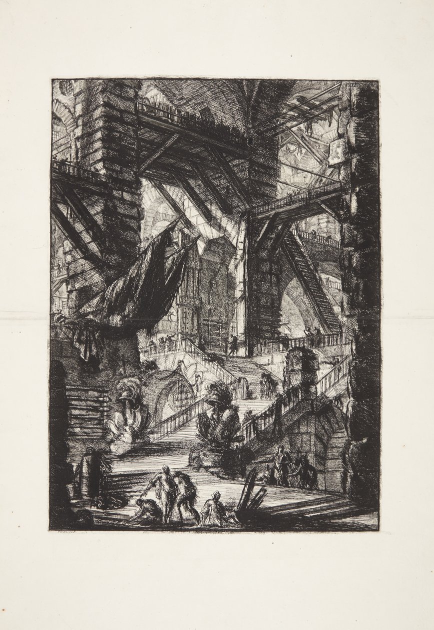 De trap met trofeeën door Giovanni Battista Piranesi