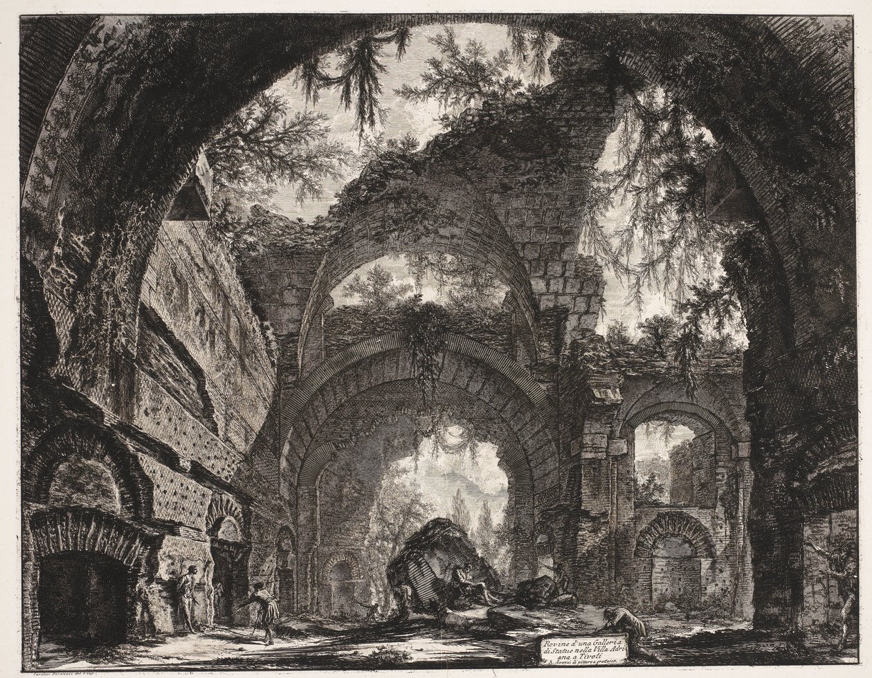 Thermen in de Villa Adriana te Tivoli door Giovanni Battista Piranesi