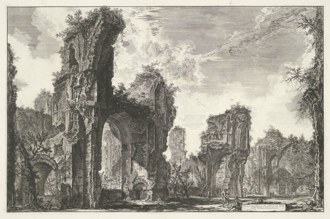 Thermen van Caracalla te Rome door Giovanni Battista Piranesi