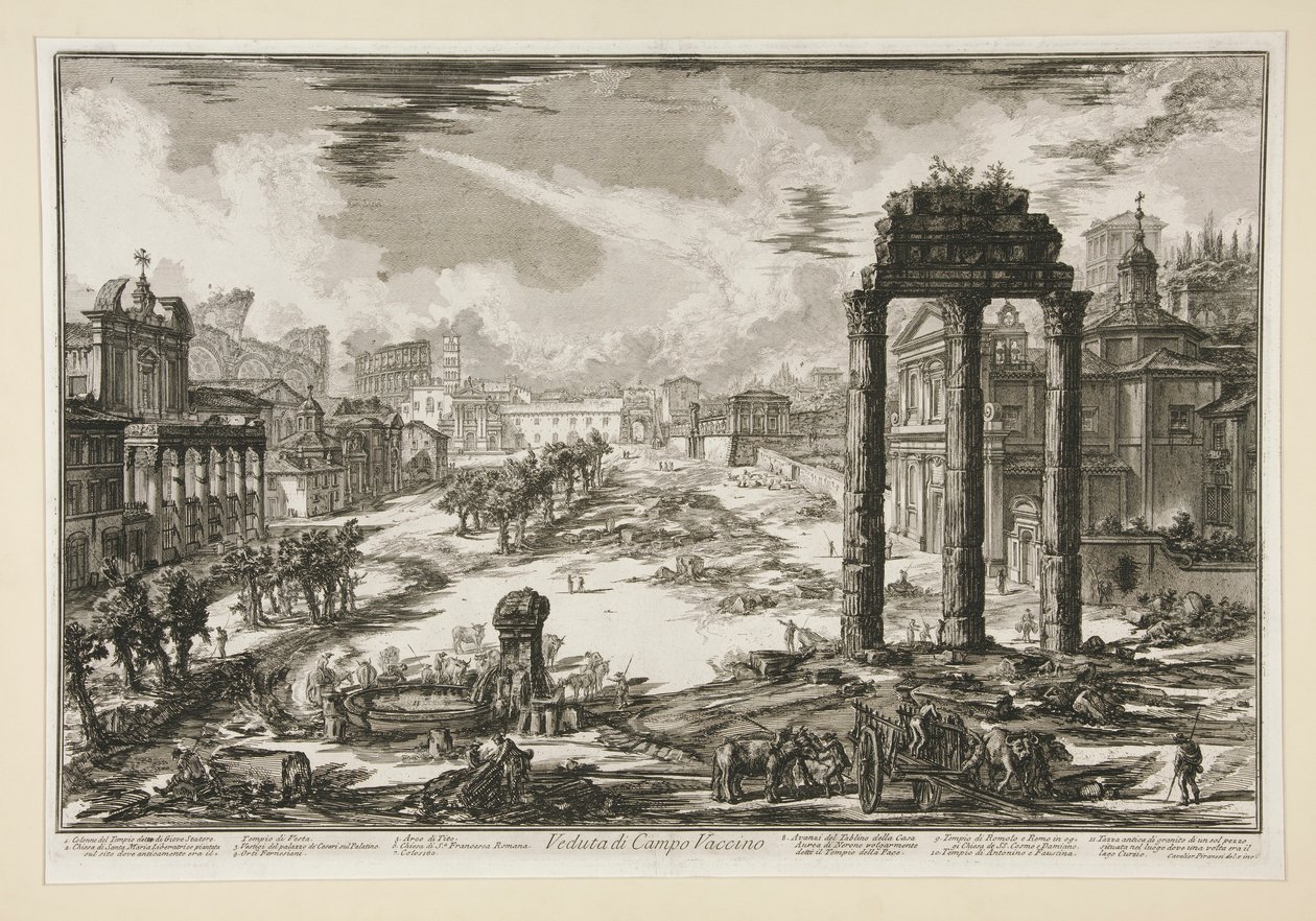 Veduta di Campo Vaccino door Giovanni Battista Piranesi
