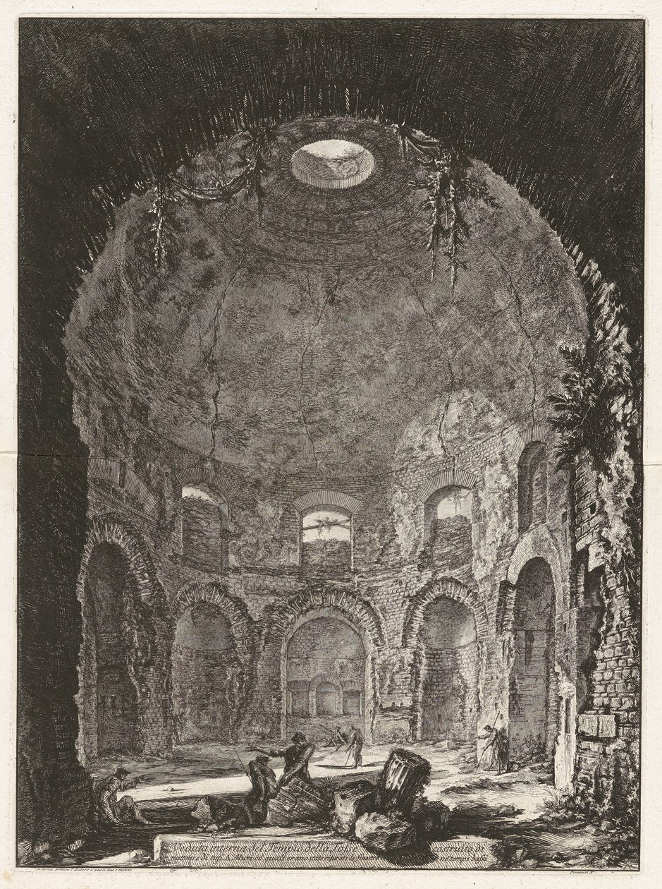 Veduta interna del Tempio della Tosse door Giovanni Battista Piranesi
