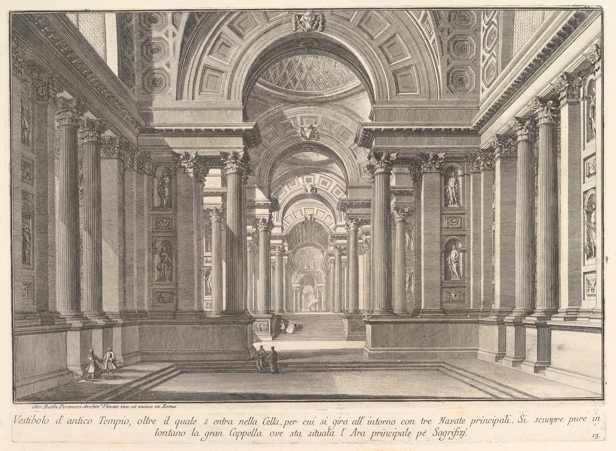 Voorhal van een antieke tempel... (Vestibolo d