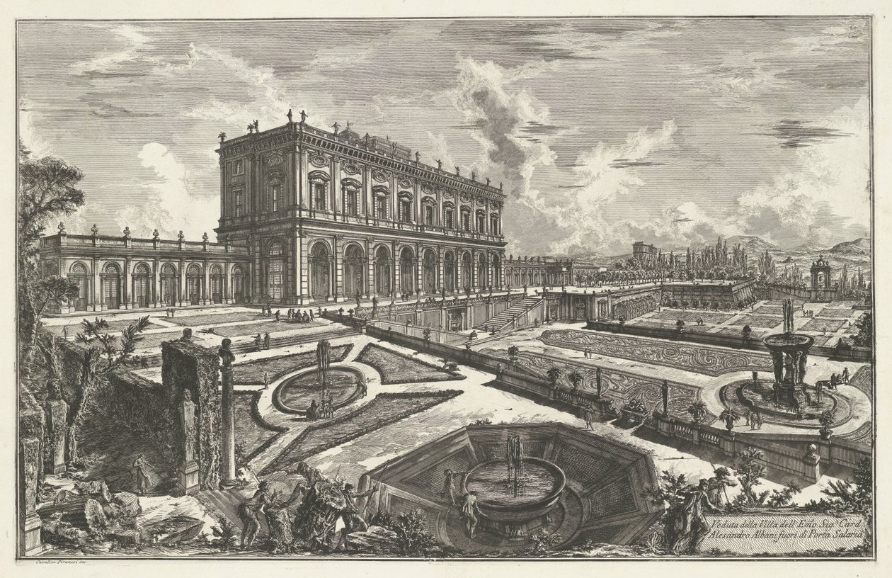 Villa Albani te Rome door Giovanni Battista Piranesi