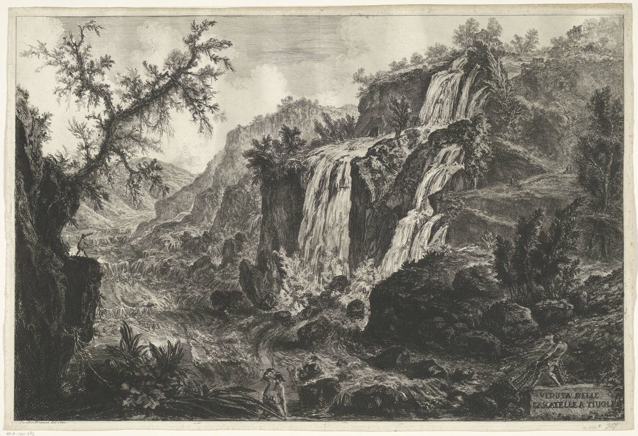 Watervallen te Tivoli door Giovanni Battista Piranesi