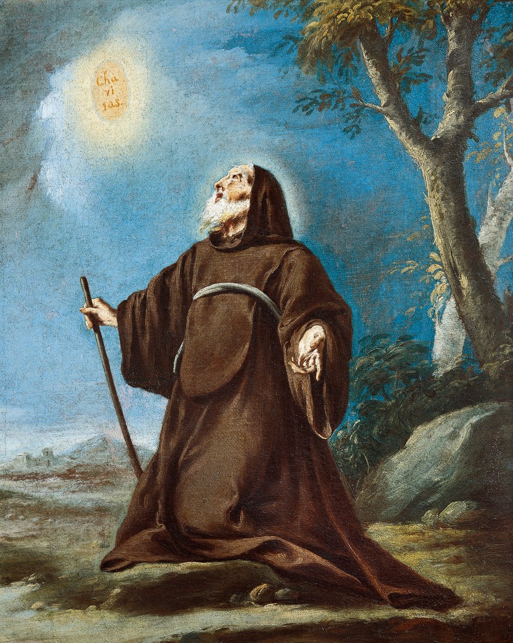 St. Franciscus van Paola, door Giovanni Battista Pittoni de Jongere (1687-1767) door Giovanni Battista Pittoni