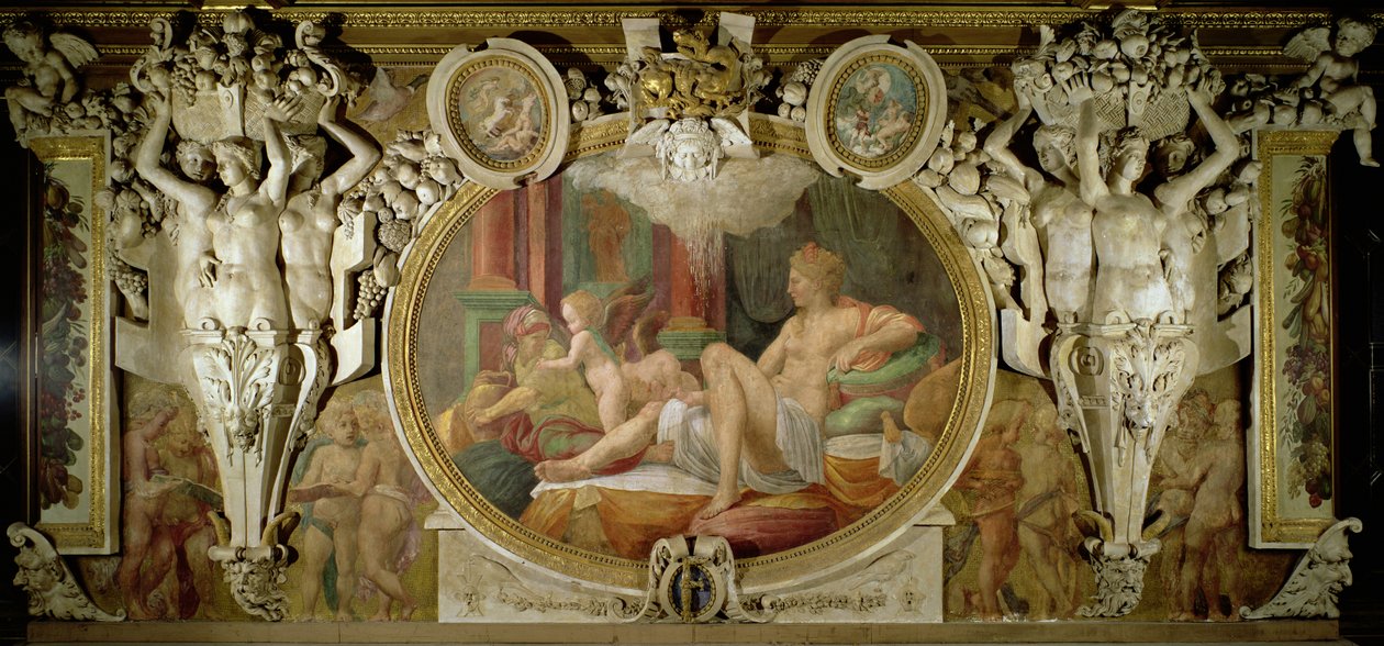 Danae (detail) door Giovanni Battista Rosso Fiorentino