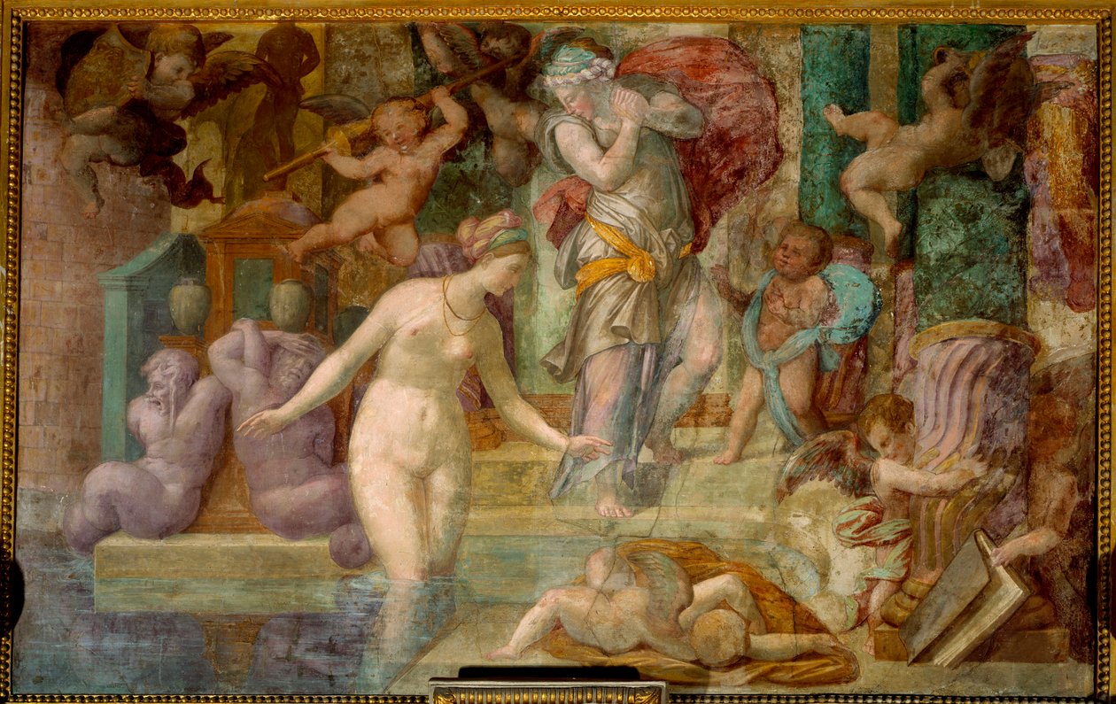 School van Fontainebleau: Venus bij de fontein door Giovanni Battista Rosso Fiorentino