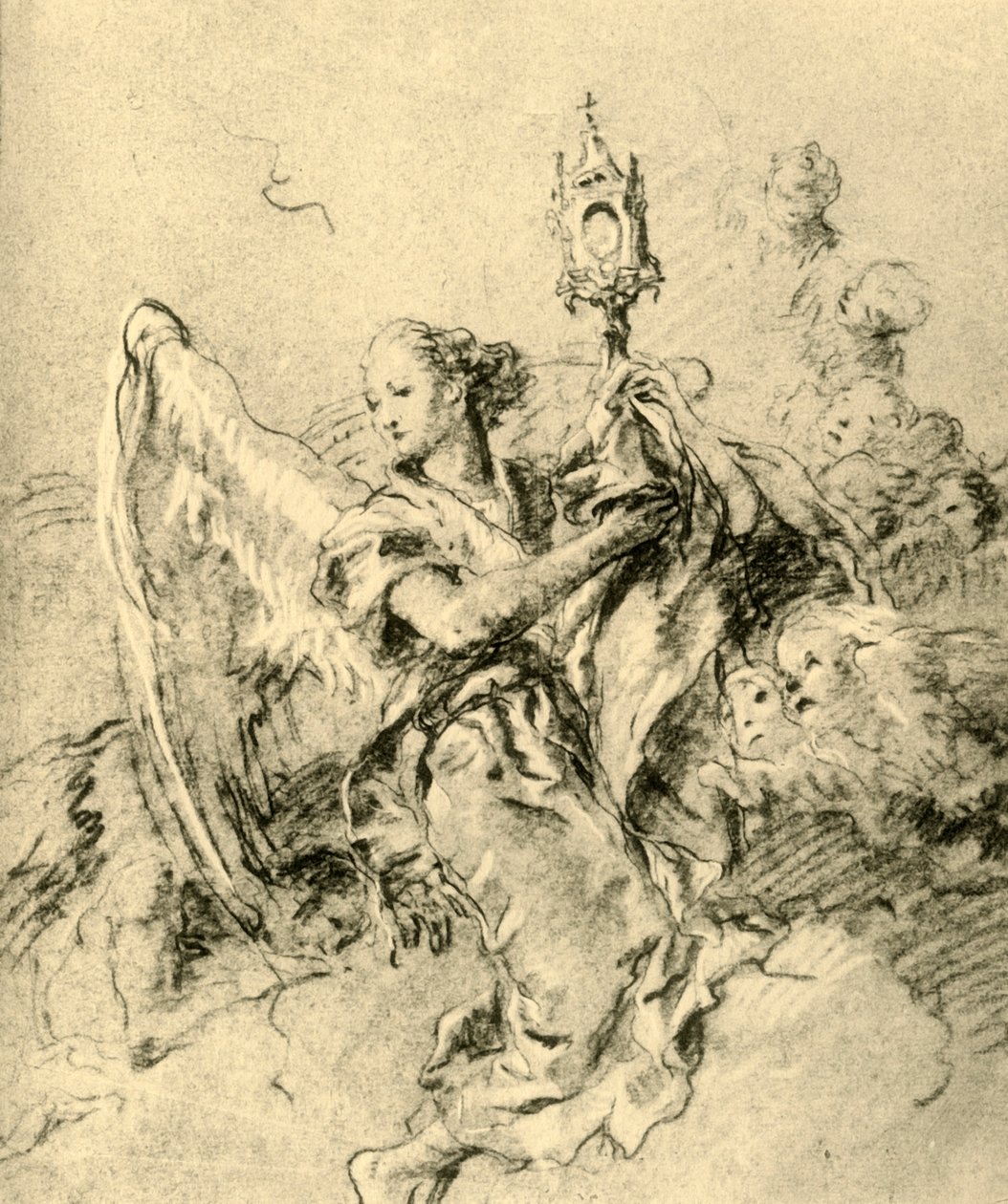 Engel met monstrans, 1767-1769, 1928 door Giovanni Battista Tiepolo