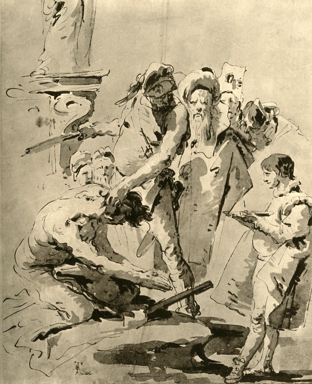 Onthoofding van een heilige, midden 18e eeuw door Giovanni Battista Tiepolo
