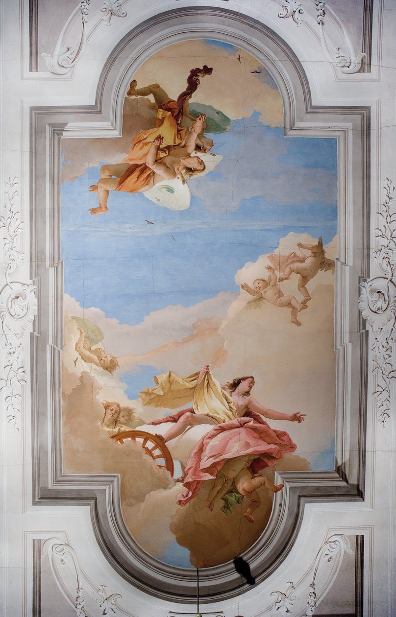 Plafond van de Entreehal in de Palazzina door Giovanni Battista Tiepolo