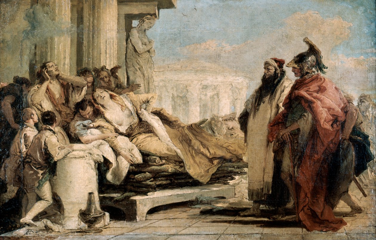 De dood van de Dido, 1757 door Giovanni Battista Tiepolo