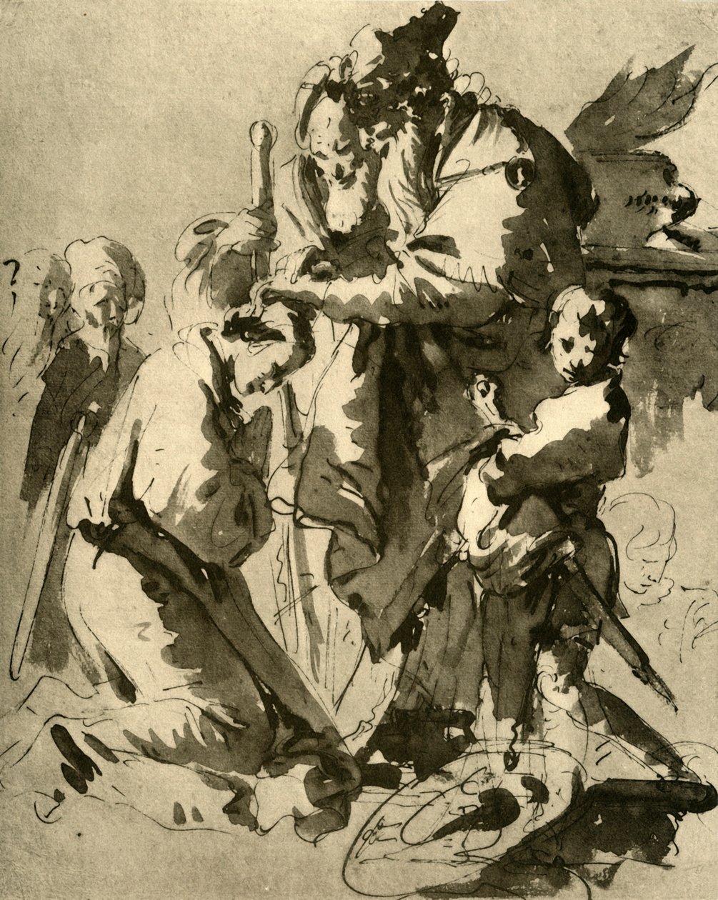 Inwijding van een jonge soldaat, 1735-1740, 1928 door Giovanni Battista Tiepolo