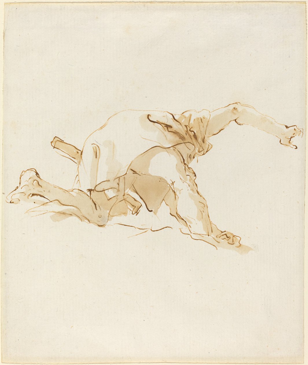 Figuur op een wolk door Giovanni Battista Tiepolo