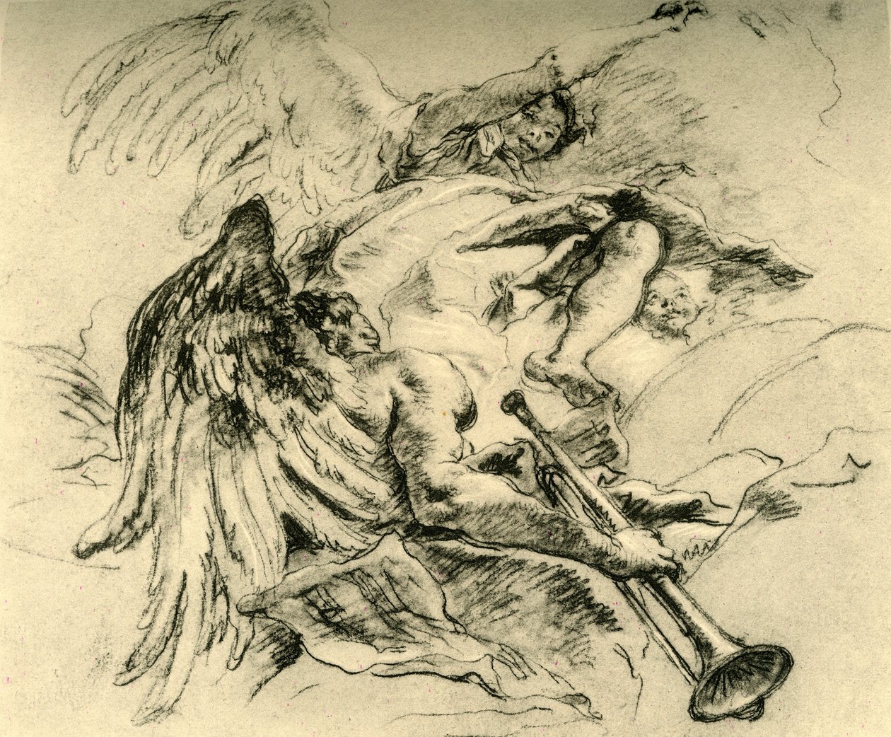 Groep engelen, ca. 1754, 1928 door Giovanni Battista Tiepolo