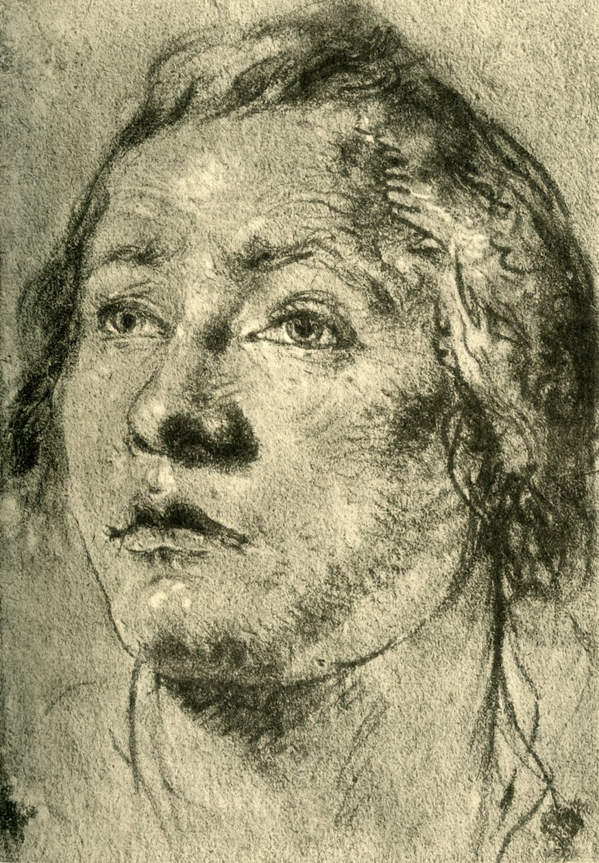 Hoofd van een jonge man, midden 18e eeuw, 1928 door Giovanni Battista Tiepolo