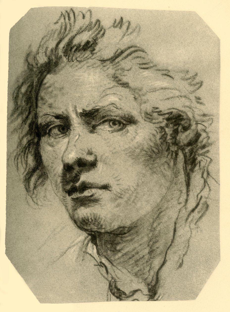 Hoofd van een jongere, midden 18e eeuw, 1928 door Giovanni Battista Tiepolo