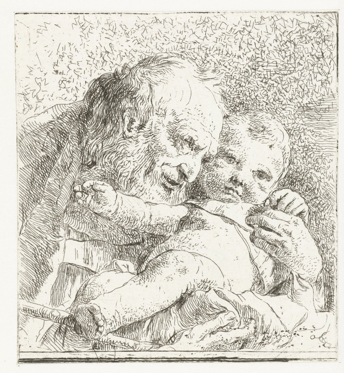 Heilige Jozef met Christuskind in armen door Giovanni Battista Tiepolo