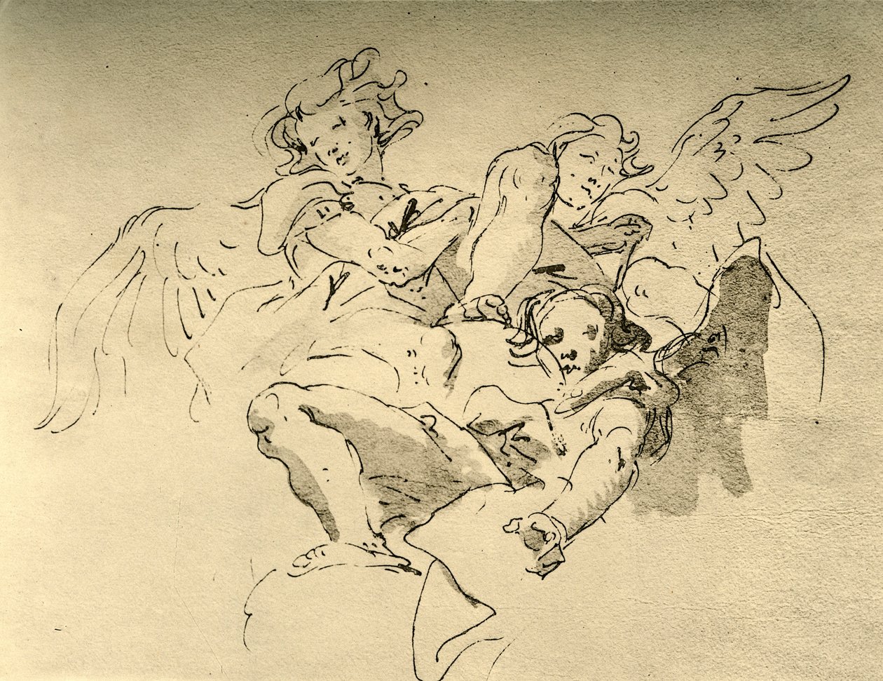 Zwevende Engelen door Giovanni Battista Tiepolo