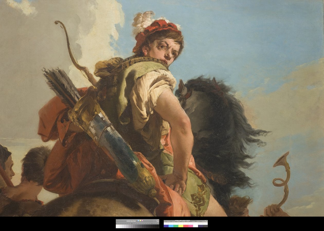 Jager te paard, 1718-30 door Giovanni Battista Tiepolo