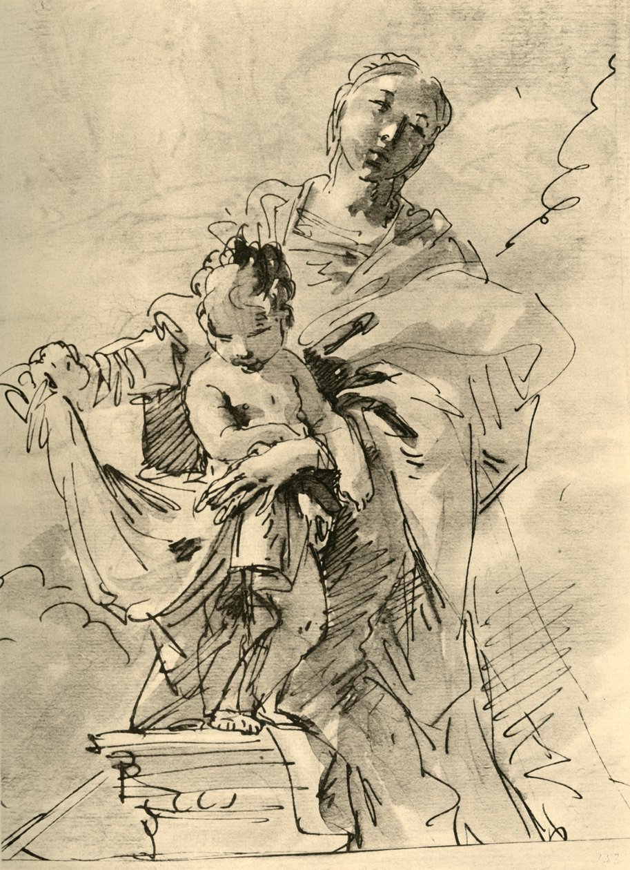 Madonna en kind door Giovanni Battista Tiepolo