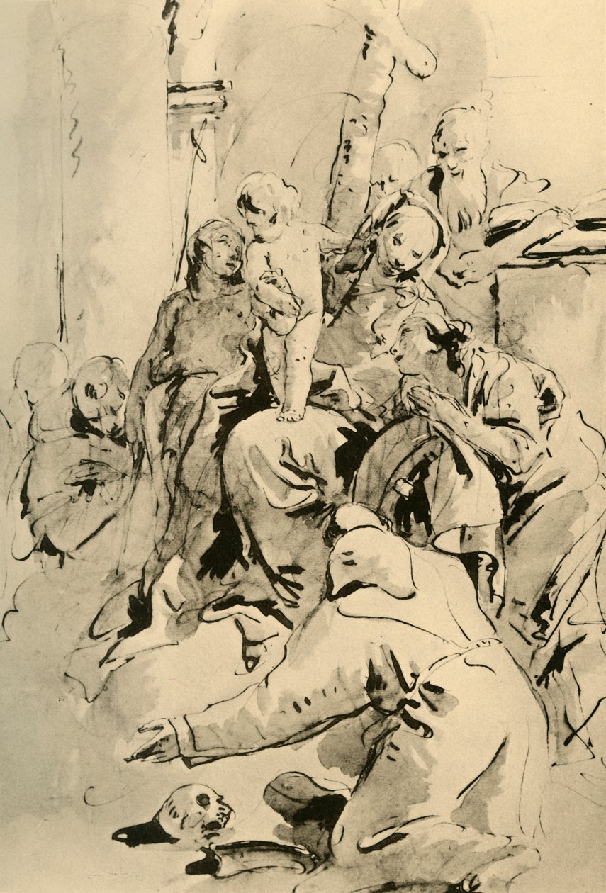 Madonna met heiligen, midden 18e eeuw, 1928 door Giovanni Battista Tiepolo