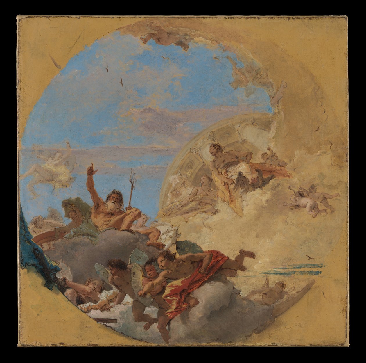 Neptunus en de winden door Giovanni Battista Tiepolo