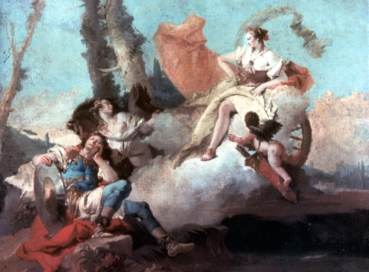 Rinaldo betoverd door Armida door Giovanni Battista Tiepolo