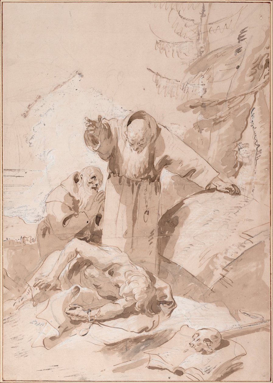 Sint Fidelis van Sigmarigen en Sint Jozef van Leonessa door Giovanni Battista Tiepolo