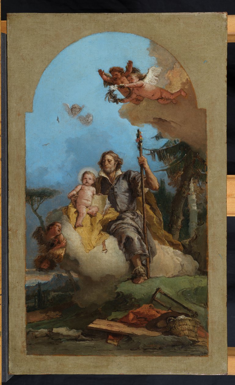 Sint Jozef met het Christuskind, 1767 door Giovanni Battista Tiepolo