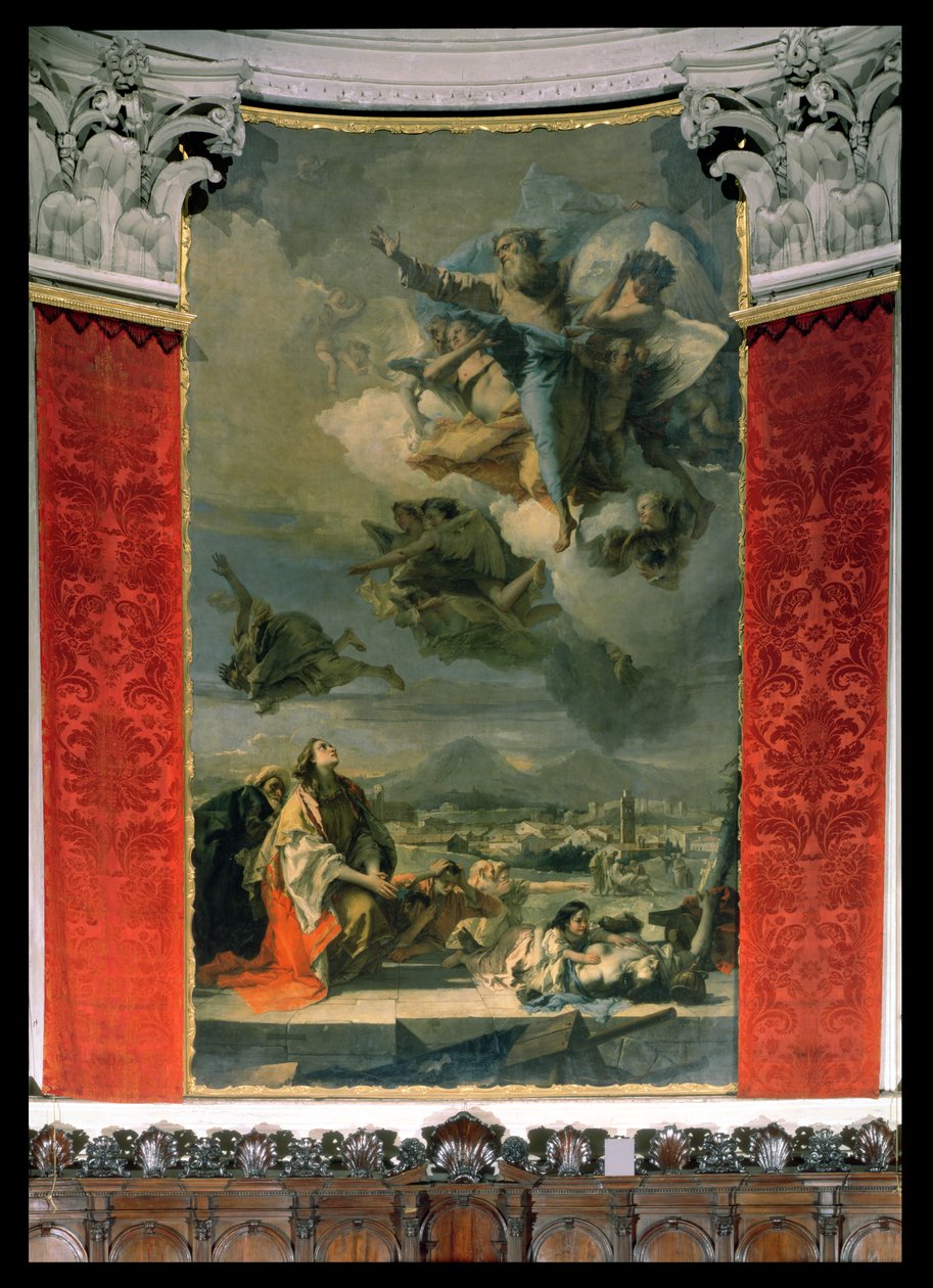 St. Thecla die de Stad van de Pest Bevrijdt door Giovanni Battista Tiepolo