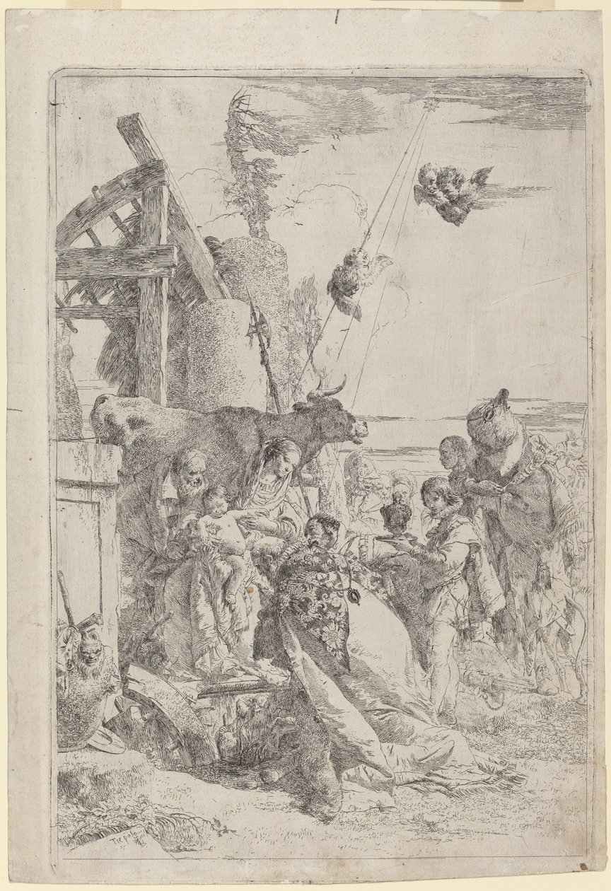 De Aanbidding der Wijzen door Giovanni Battista Tiepolo
