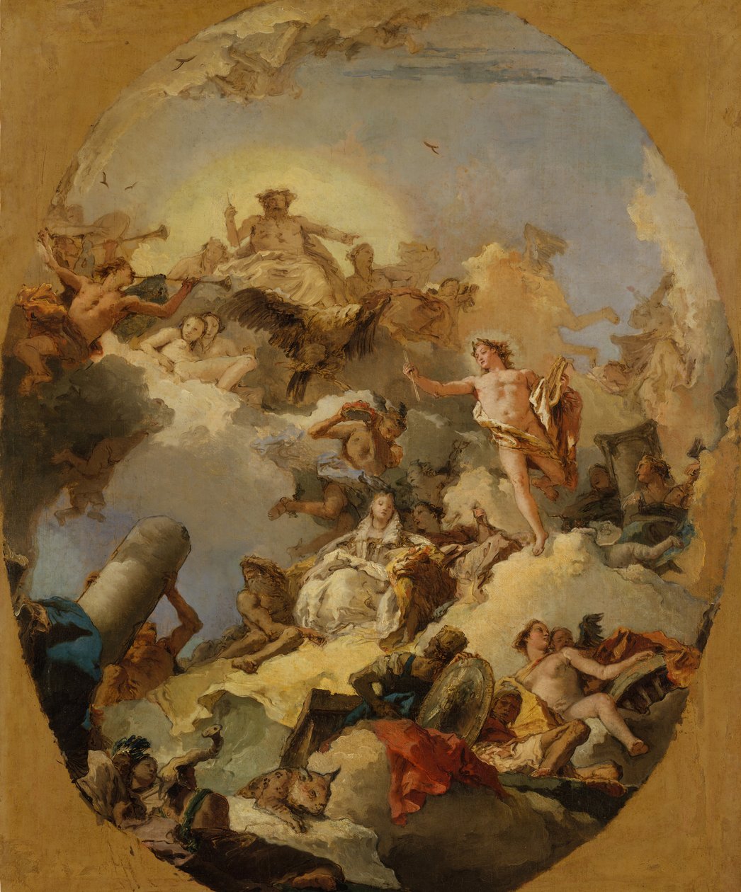 De Apotheose van de Spaanse Monarchie, 1760s door Giovanni Battista Tiepolo