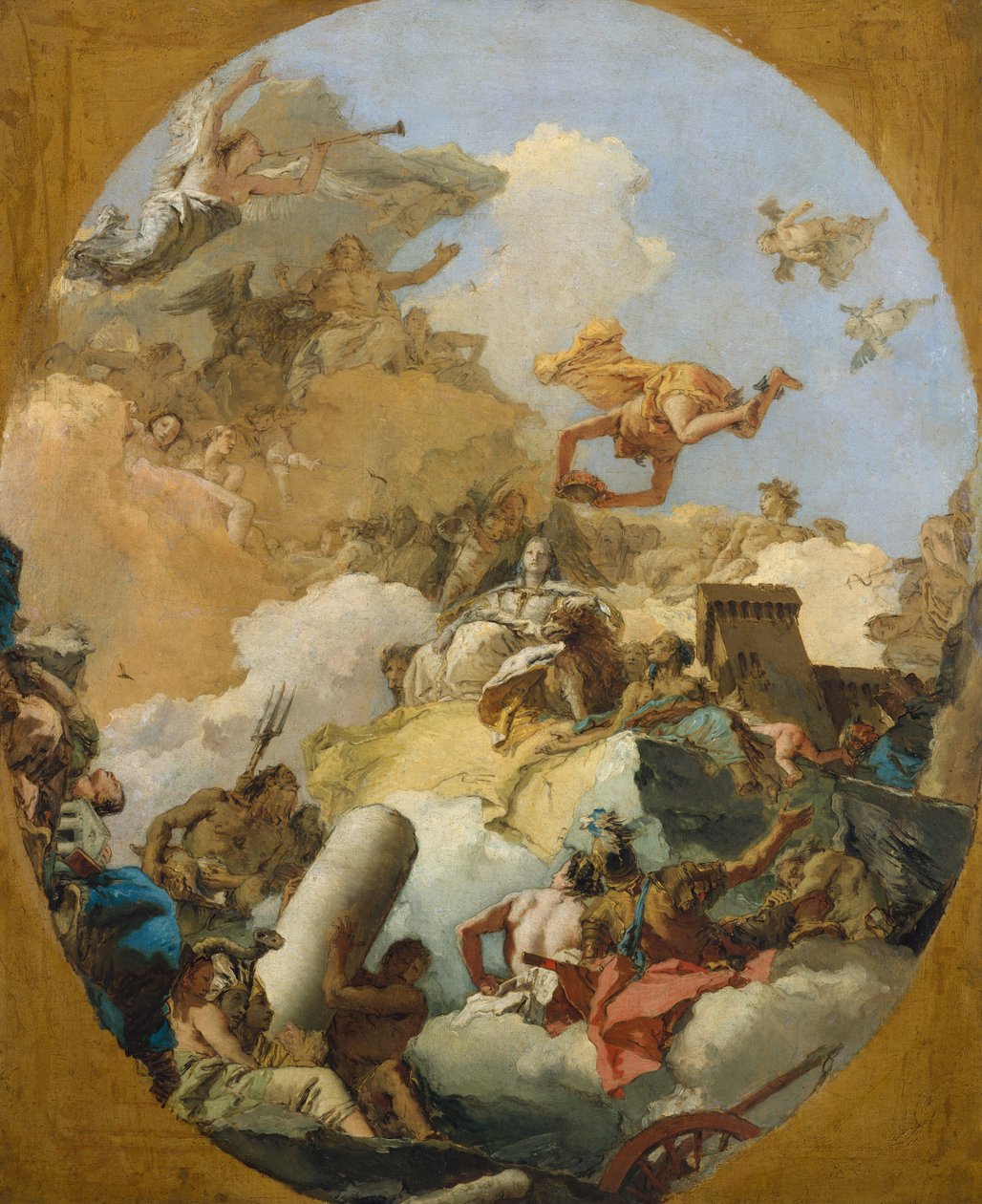 De apotheose van de Spaanse monarchie door Giovanni Battista Tiepolo