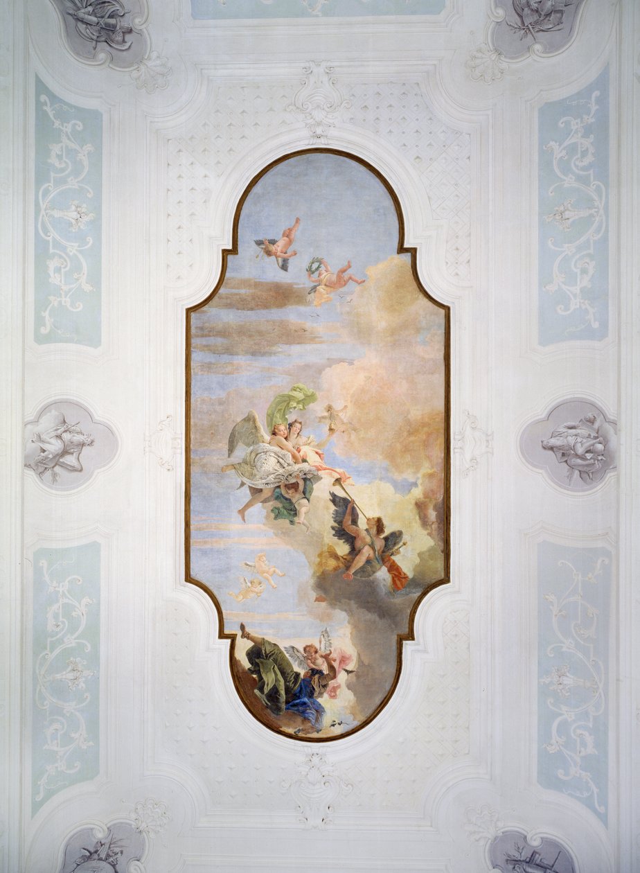 De triomf van Fortitude en Prudence door Giovanni Battista Tiepolo