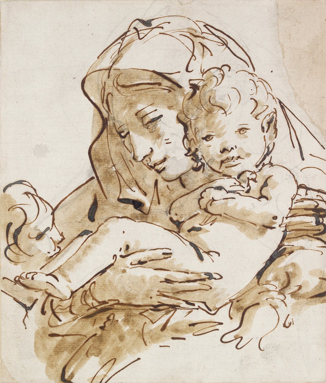 De Maagd en het Kind met de jonge Johannes de Doper, ca. 1770 door Giovanni Battista Tiepolo