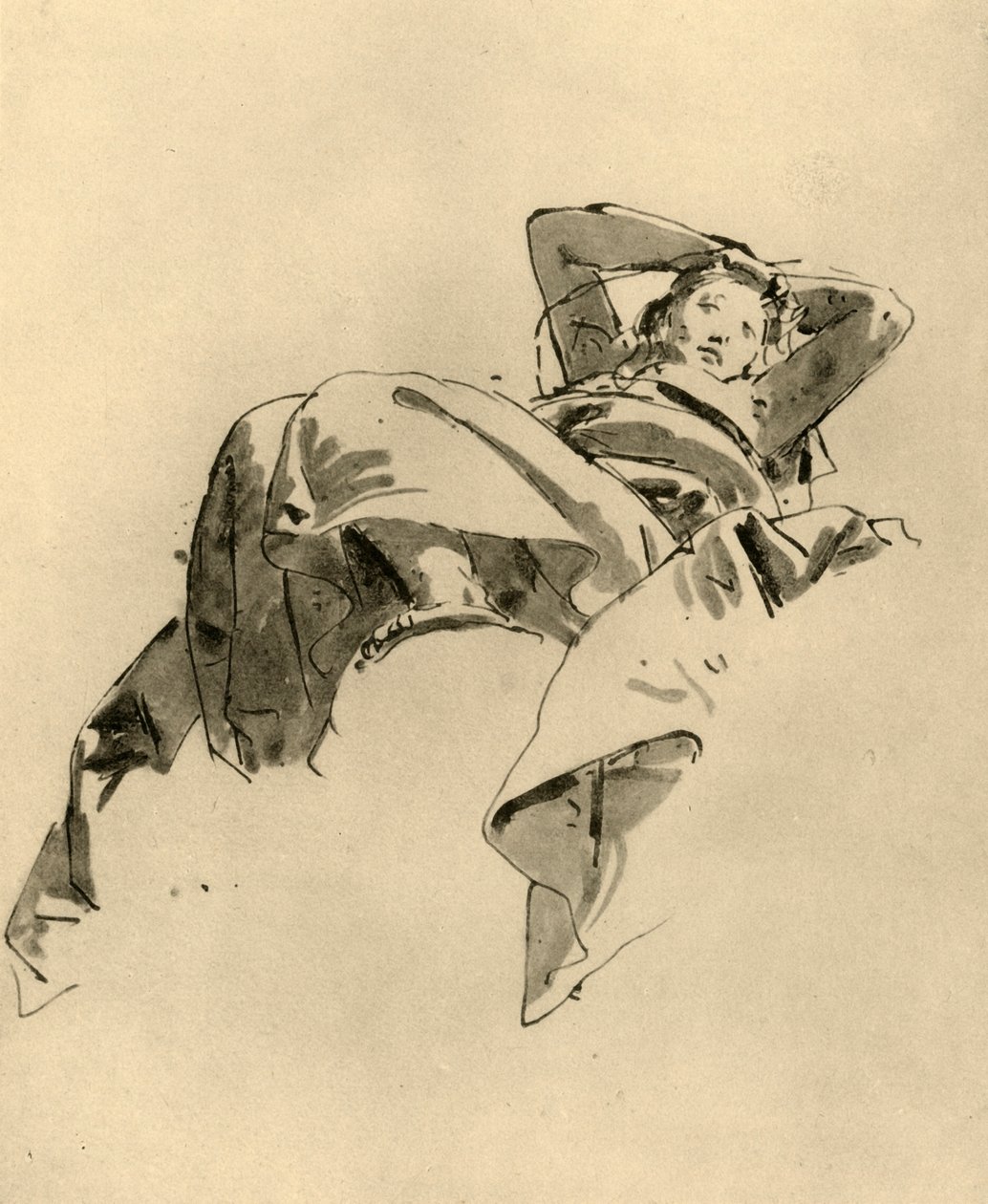Vrouw rustend, midden 18e eeuw, 1928 door Giovanni Battista Tiepolo