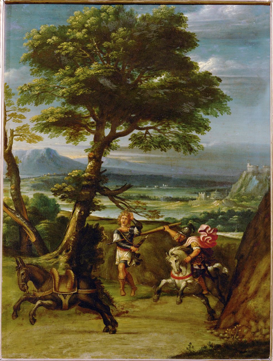 Landschap met Absalom gedood door Joab ... door Giovanni Battista Viola
