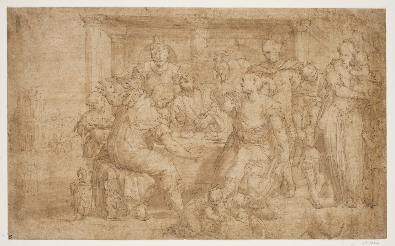 Het Avondmaal in Emmaüs door Giovanni Battista Zelotti